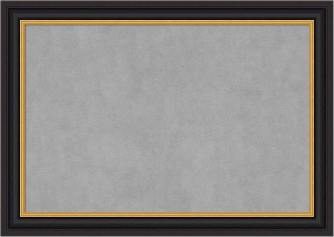 Amanti Art Black Framed Magnetic Board 30x42 Large Vision Board for use with Magnets, 100% Metal Sheet to Display Items as Office Decor or for Home Organization in mudroom, Kitchen or Kids Room