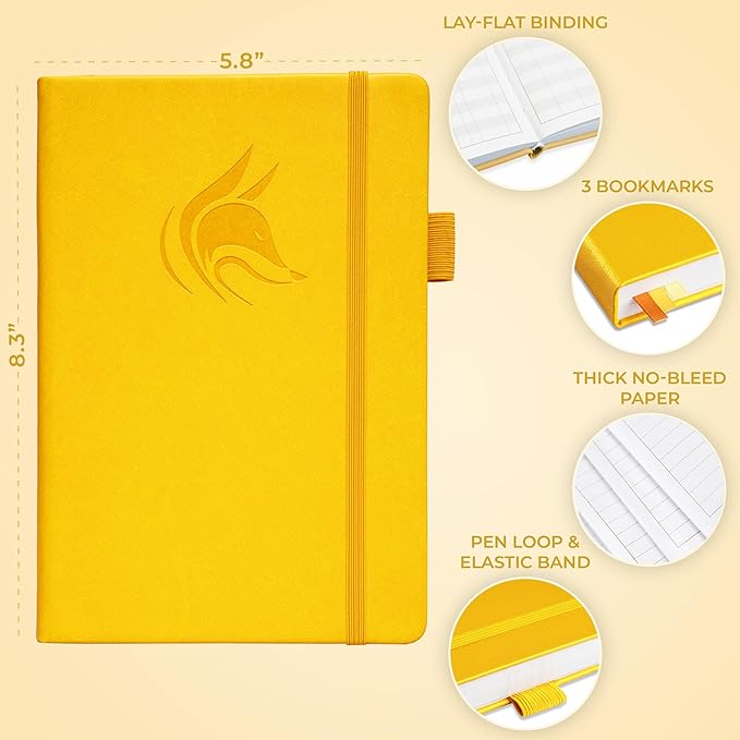 Clever Fox Dated Planner 2026-2027 – Weekly Life Planner Notebook for Time Management – Planner with Habits Tracker & To-Do List (Amber Yellow)