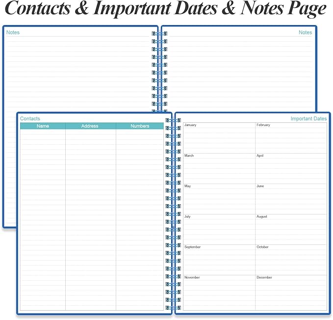 2026-2027 Planner - 18 Months Weekly & Monthly Planner from January 2026 - June 2027, Planners 2026-2027 with Elastic Closure, Inner Pocket, 8.5" x 11", Blue