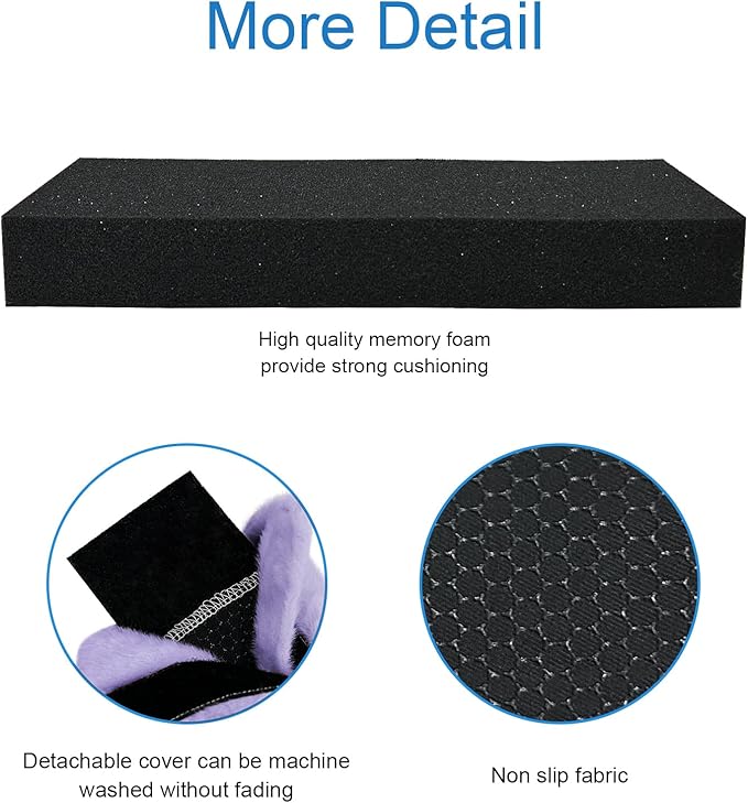 SPRING SEAON Wheelchair Armrest Covers 2 Pack Soft Memory Foam Wheelchair armrest Pads Wicking Washable for Office Transport Chair (Deep Purple)