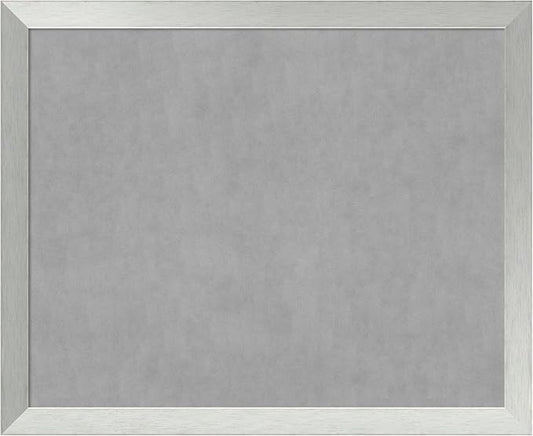 Amanti Art Silver Framed Magnetic Board 36x44 X-Large Vision Board for use with Magnets, 100% Metal Sheet to Display Items as Office Decor or for Home Organization in mudroom, Kitchen or Kids Room