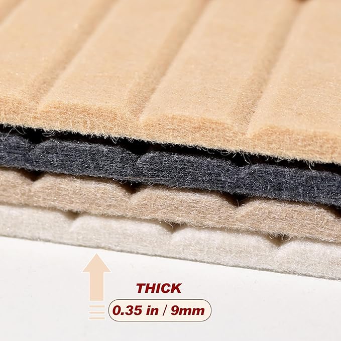 Large Felt Wall Tiles Cork Boards for Office Cubicle, 47"x35" Felt Bulletin Board Tiles Pin Board for Walls Home Decor, Noise Reduction Boards Panels for Photos Memos, 12-Pack, Dark Camel