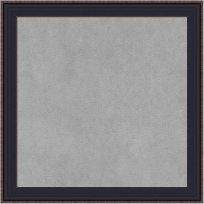 Amanti Art Black Framed Magnetic Board 19x19 Small Vision Board for use with Magnets, 100% Metal Sheet to Display Items as Office Decor or for Home Organization in mudroom, Kitchen or Kids Room