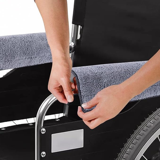 2 Pcs Wheelchair Armrest Pads Covers - Widened Self Adhesive Strips Comfortable and Protective for Wheelchairs, Office Chairs, and Armrest Chairs Comfort Padding Pressure (2 Pcs Size：M)