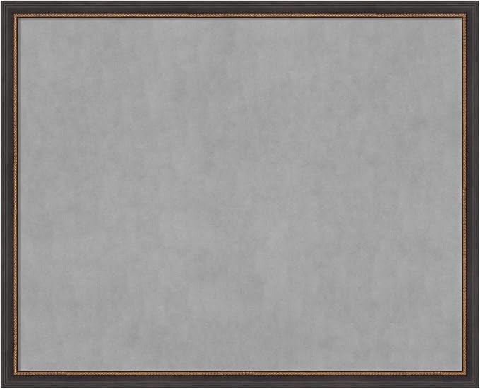Amanti Art Black Framed Magnetic Board 35x43 X-Large Vision Board for use with Magnets, 100% Metal Sheet to Display Items as Office Decor or for Home Organization in mudroom, Kitchen or Kids Room