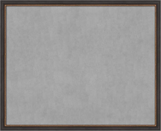 Amanti Art Black Framed Magnetic Board 35x43 X-Large Vision Board for use with Magnets, 100% Metal Sheet to Display Items as Office Decor or for Home Organization in mudroom, Kitchen or Kids Room