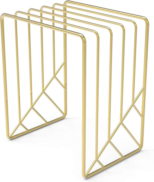 U Brands Metal Letter Sorter, Desktop Accessory, Vena Collection, Gold