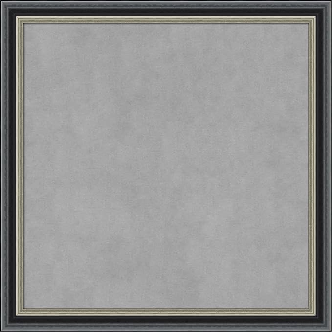 Amanti Art Black Framed Magnetic Board 23x23 Medium Vision Board for use with Magnets, 100% Metal Sheet to Display Items as Office Decor or for Home Organization in mudroom, Kitchen or Kids Room