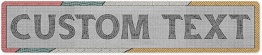 Custom Sign, Custom Street Sign, 11 Font Colors, 13 Font Styles, 4 Hole Options, 22 Sizes, 6x30 Inches, Rust Free DiBound, Fade Resistant, Made in USA by My Sign Center (Fauxsaic 2)