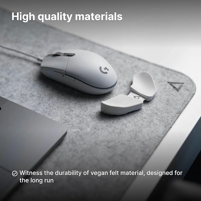 DELTAHUB - Minimalistic Felt Desk Protective Pad, Anti-Fray, Anti-Slip, Easy to Clean, Easy Glide, Long Lasting, Sleek Design, Comfortable, Resistant, Desk Mat, PC, Mac, Laptop - Small (11x25inch)
