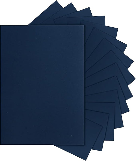 Silunkia 100 Sheets Navy Blue Cardstock 8.5 x 11 Scrapbooking Paper, 200gsm/75lb Dark Blue Card Stock Certificate Paper for Cards Making, Greeting Cards, Wedding Invitations, Menus