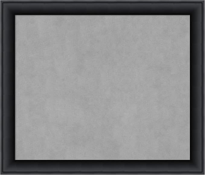 Amanti Art Black Framed Magnetic Board 23x27 Medium Vision Board for use with Magnets, 100% Metal Sheet to Display Items as Office Decor or for Home Organization in mudroom, Kitchen or Kids Room