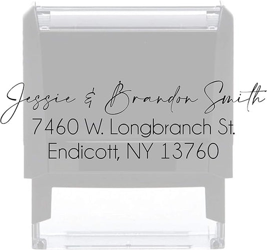 Custom Address Stamp Personalized Self Inking Stamps Custom Return Address Stamper Wedding Favor Stamp Rubber Stamper (No Ink)