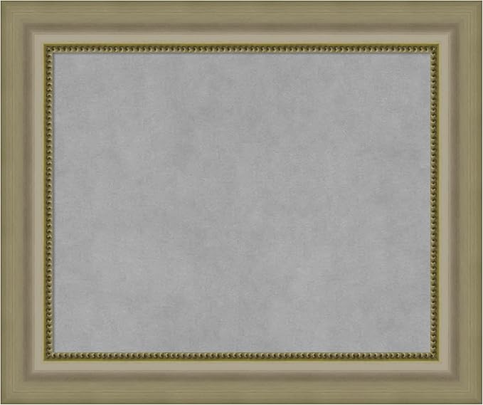 Amanti Art Silver Framed Magnetic Board 21x25 Small Vision Board for use with Magnets, 100% Metal Sheet to Display Items as Office Decor or for Home Organization in mudroom, Kitchen or Kids Room