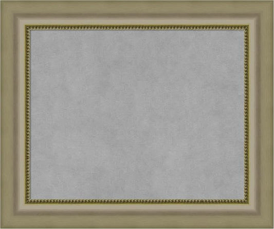 Amanti Art Silver Framed Magnetic Board 21x25 Small Vision Board for use with Magnets, 100% Metal Sheet to Display Items as Office Decor or for Home Organization in mudroom, Kitchen or Kids Room