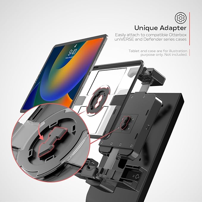Premium Universe Floorstand – CTA Heavy-Duty Floorstand w/Security Holder for Universe Series Cases - iPad mini 6 Pro Case - 7/8/9/10 Pro Case & Galaxy Tab Active 4 Pro - (OTT-PARAF)
