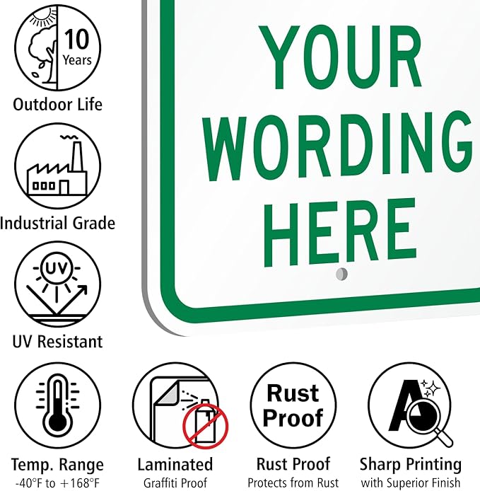 SmartSign "Reserved Parking, Your Text" Custom Sign | 12" x 18" Aluminum, Made in USA