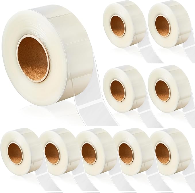 Zonon 2500 Pcs Clear Labels Label Protector Clear Stickers Wafer Seals Waterproof Labels for Protecting Barcodes, Numbers and Stickers (3.15 x 1.18 Inch,Rectangle)