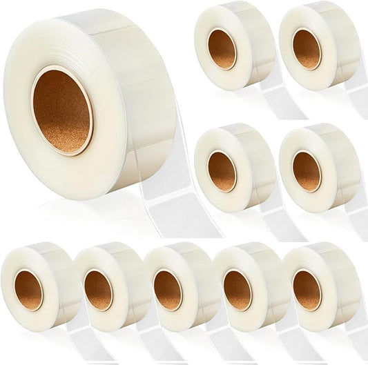 Zonon 2500 Pcs Clear Labels Label Protector Clear Stickers Wafer Seals Waterproof Labels for Protecting Barcodes, Numbers and Stickers (3.15 x 1.18 Inch,Rectangle)
