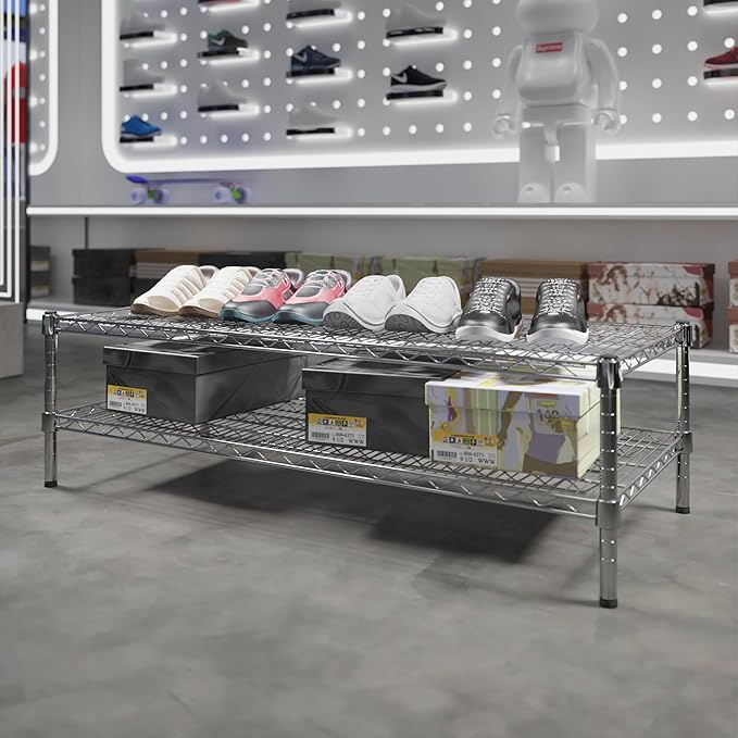 Regal Altair 21" Deep x 48" Wide x 14" Height Wire Shelving Kit | 2-Tier | NSF Commercial Storage Rack Unit