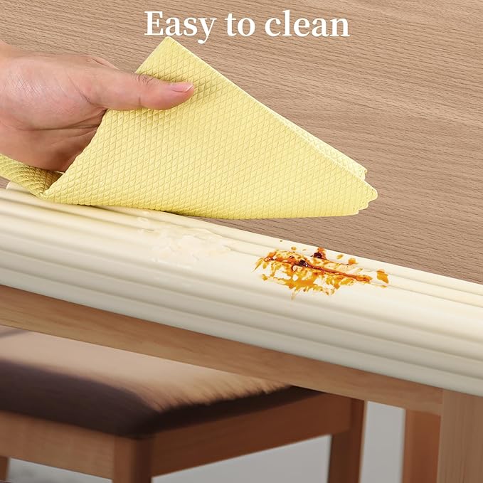 VOCOMO Corner Protector for Baby, Widen Edge Protector with Adhesive Backing, Baby Proofing Edge Corner Protect Self Adhesive Furniture Guard Bumper for Table, Desk, Fireplace (White, 6.6ft)