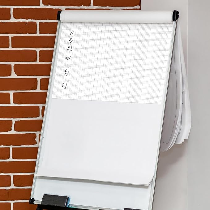 Fuyoooo 25 Sheet Graph Paper Pad 24" x 17" Large Graph 1" and 1/4" Ruled Grid Paper for Engineer Architect Designer Mathematician Draftsmen Sketch House Commercial Building Plan Drafting(White)
