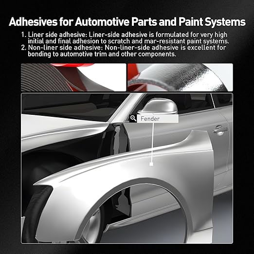 Automotive Acrylic Plus Attachment Tape 0.79" x 18Ft Made of 3M Pack of 2 Double Sided Tape PT1100 Heavy Duty for Moldings Claddings Panels Pads and Other Car Automotive Applications
