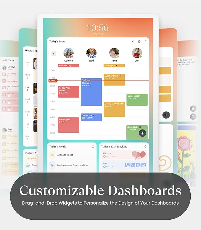 Cozyla Mate Calendar+ 2: 32" Digital Calendar Wall Touch Screen Chore Chart Customizable Dashboard Smart Electronic Display for Family Schedules Meal Plan All App Support Wall Mount Planner for 2026
