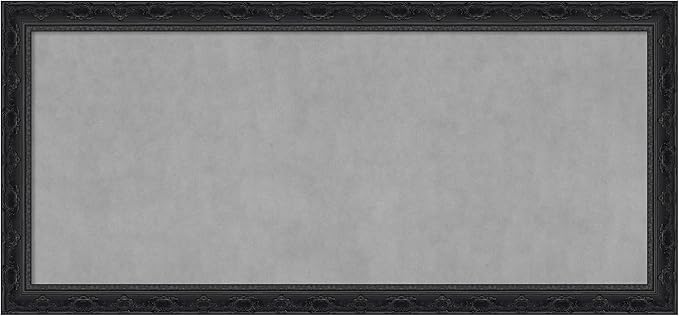 Amanti Art Black Framed Magnetic Board 24x52 Oversize Vision Board for use with Magnets, 100% Metal Sheet to Display Items as Office Decor or for Home Organization in mudroom, Kitchen or Kids Room