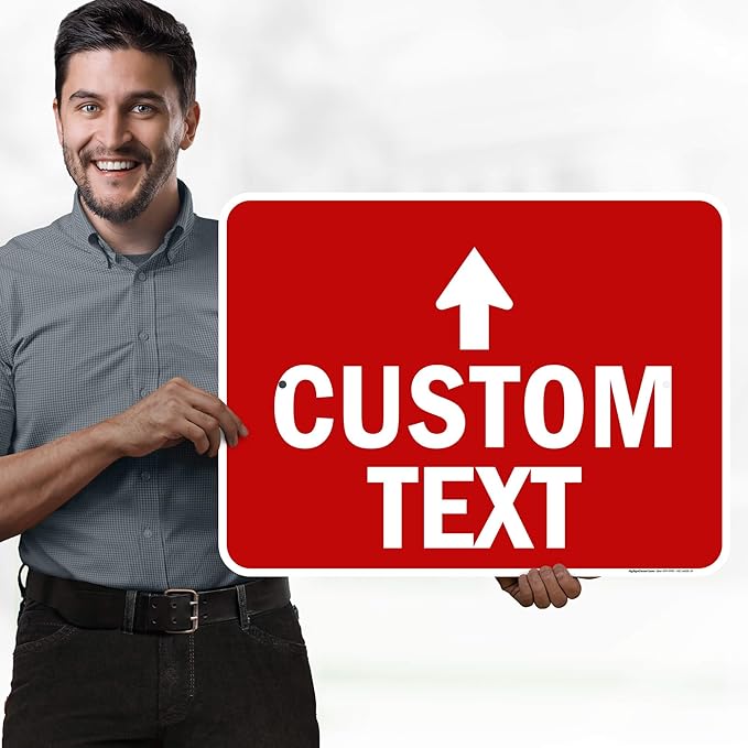 Custom Arrow,Custom Directional Sign, Up Arrow,18x24 Inches, Rust Free .063 Aluminum, Fade Resistant, Made in USA by My Sign Center