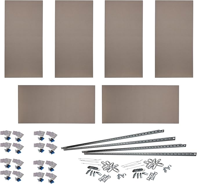 ATS Acoustics Home Office Residential Acoustic Treatment Room Kit Sound Absorbing Acoustic Panel 6 Pack for 50-100 Sq Ft (Latte)