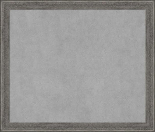 Amanti Art Grey Framed Magnetic Board 23x27 Medium Vision Board for use with Magnets, 100% Metal Sheet to Display Items as Office Decor or for Home Organization in mudroom, Kitchen or Kids Room