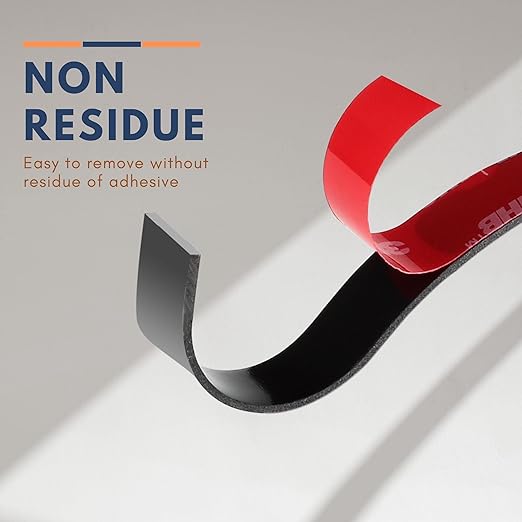 Bulina Double Sided Mounting Tape 5925 VHB 2" Width Black Foam Tape High Bond Waterproof Heavy Duty Strong Adhesive Tape Thick 0.025 in Fastener Replace Décor Frame Logos