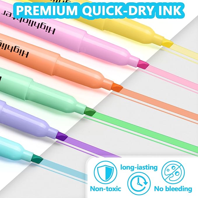 YEGEER Highlighters Bulk, Chisel Tip Dry-Quickly Highlighter Markers, 108 Count-6 Assorted Colors Highlighters Bulk Pack for Adult Kids, Office Classroom Must Have, School Supplies for Teachers