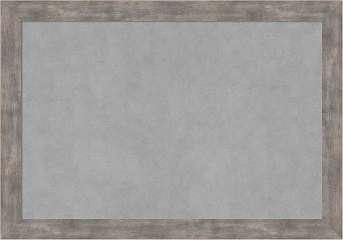 Amanti Art Silver Framed Magnetic Board 19x27 Medium Vision Board for use with Magnets, 100% Metal Sheet to Display Items as Office Decor or for Home Organization in mudroom, Kitchen or Kids Room
