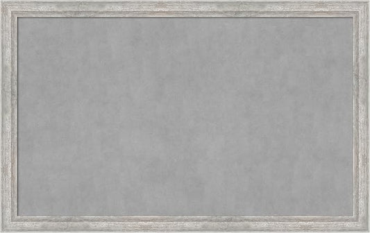 Amanti Art Silver Framed Magnetic Board 27x43 Large Vision Board for use with Magnets, 100% Metal Sheet to Display Items as Office Decor or for Home Organization in mudroom, Kitchen or Kids Room