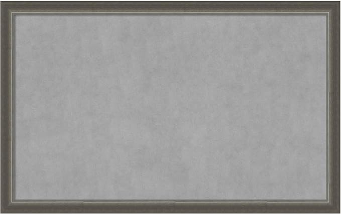 Amanti Art Silver Framed Magnetic Board 27x43 Large Vision Board for use with Magnets, 100% Metal Sheet to Display Items as Office Decor or for Home Organization in mudroom, Kitchen or Kids Room