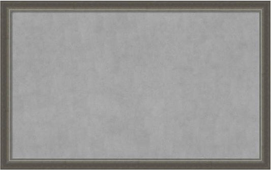 Amanti Art Silver Framed Magnetic Board 27x43 Large Vision Board for use with Magnets, 100% Metal Sheet to Display Items as Office Decor or for Home Organization in mudroom, Kitchen or Kids Room