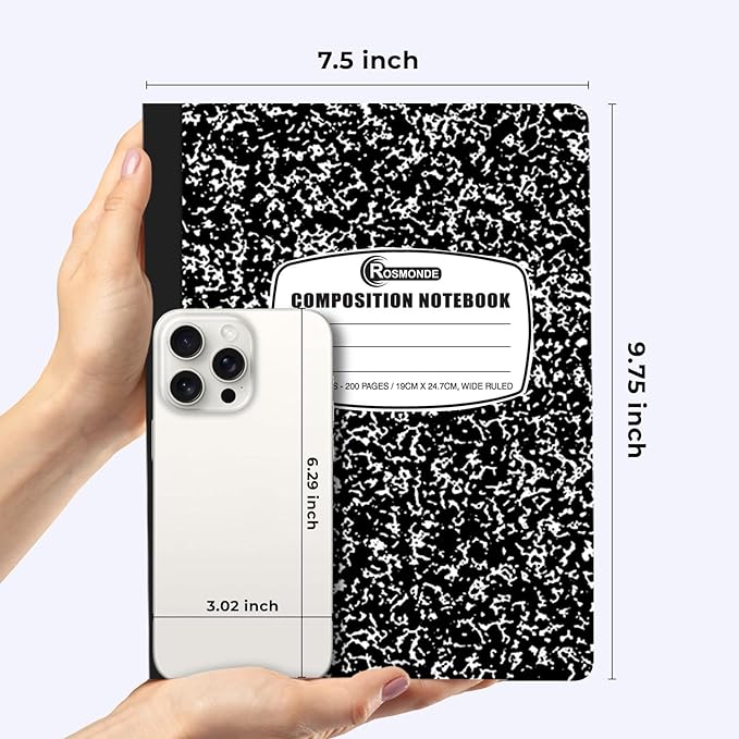 Rosmonde 5000 Pack (Pallet) Composition Notebooks Bulk, Wide Ruled, Jumbo Pallet of Composition Notebooks, 100 Sheets (200 Pages), 9-3/4 x 7-1/2, Bulk Supplies for School & Office, 4-7 Days Transit