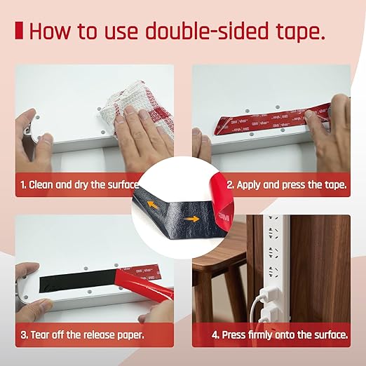 Double Sided Tape Heavy Duty Mounting Tape 1 in x 15.4 ft, Made of 3M VHB 5952 Adhesive Waterproof Foam Tape for Automotive Trim, LED Strip Light, Garage,Home/Office Decor,Indoor & Outdoor
