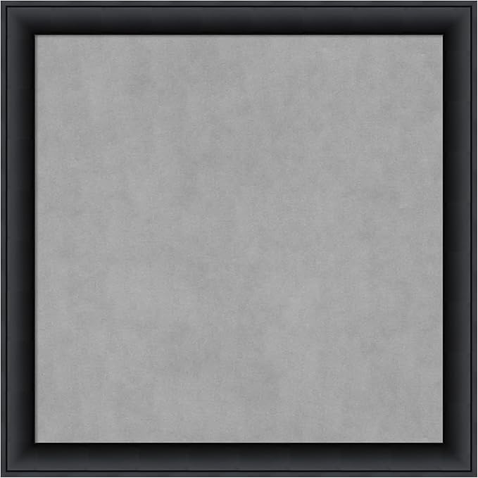 Amanti Art Black Framed Magnetic Board 27x27 Medium Vision Board for use with Magnets, 100% Metal Sheet to Display Items as Office Decor or for Home Organization in mudroom, Kitchen or Kids Room