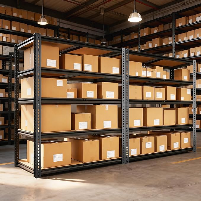 ZEUKMXOO Garage Racks for Storage，5-Tier Adjustable Garage Shelving Storage Shelves,2400LBS Capacity Heavy Duty Shelving for Carport Warehouse Basement,72" H x40 W x20 D