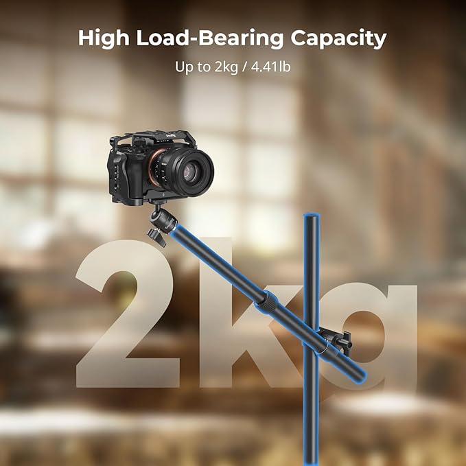 SMALLRIG Camera Desk Mount, Overhead Camera Arm Stand for Desk with 360° Ball Head,for DSLR Cameras, Cell Phones, Lights, Microphones