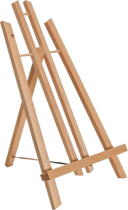 U.S. Art Supply 14" Medium Tabletop Display Easel - Beechwood Artist A-Frame Display Stand, Wooden Easel for Painting, Canvas Stand, (Pack of 1) Classrooms Events Photo Picture Sign Holder