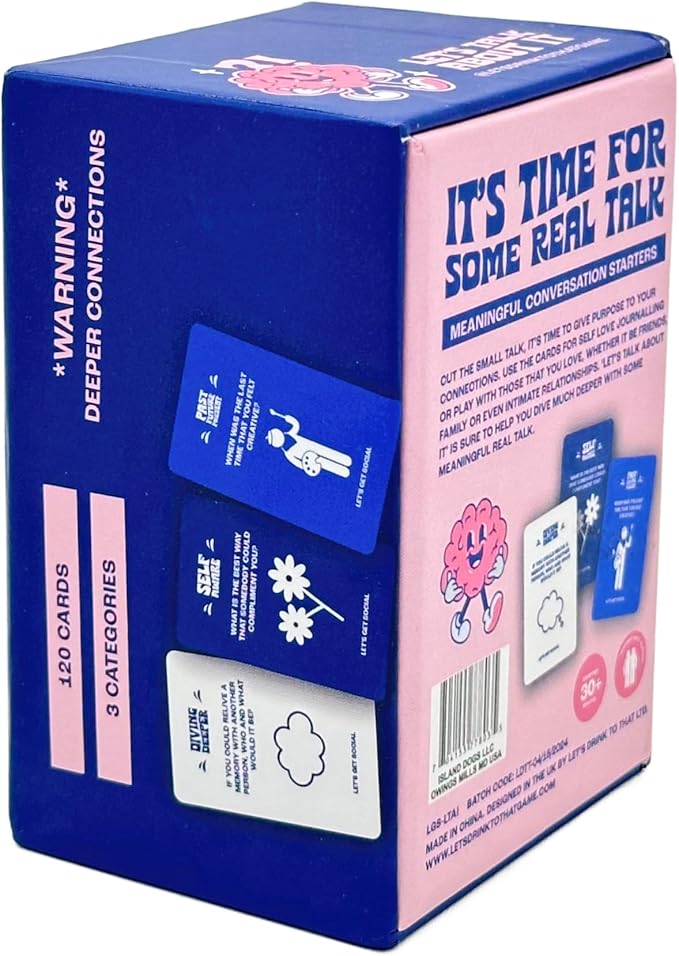 Island Dogs Let's Get Social - Let's Talk About It Card Game | Fun Party & Family Activity | Conversation Starter for Teens & Adults | 120 Cards for Meaningful Connections