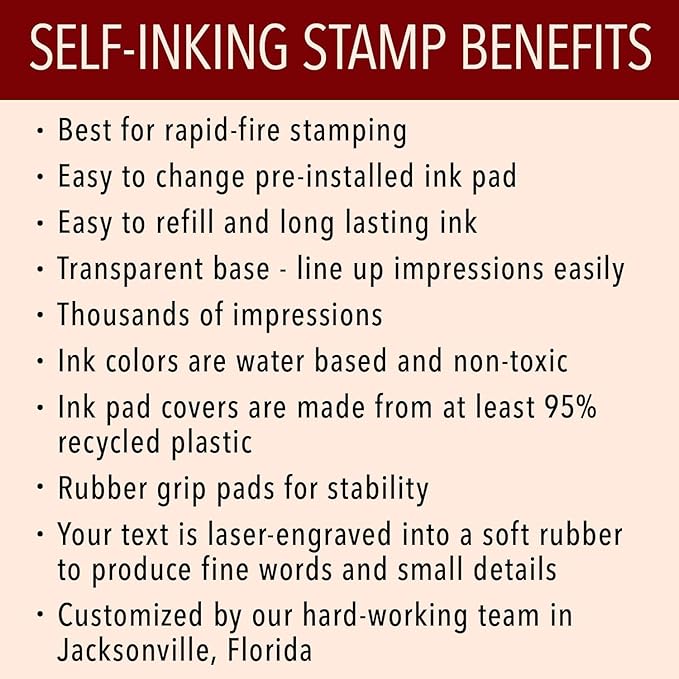 Self Inking Modern Address Stamps | Custom Return Address Stamper (Traditional Serif, Xtra Large)
