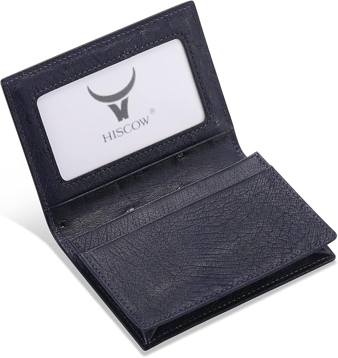 Leather Business Card Case Holder for Men & Women, Italian Calfskin