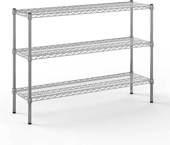 Regal Altair 14" Deep x 48" Wide x 34" Height Wire Shelving Kit | 3-Tier | NSF Commercial Storage Rack Unit