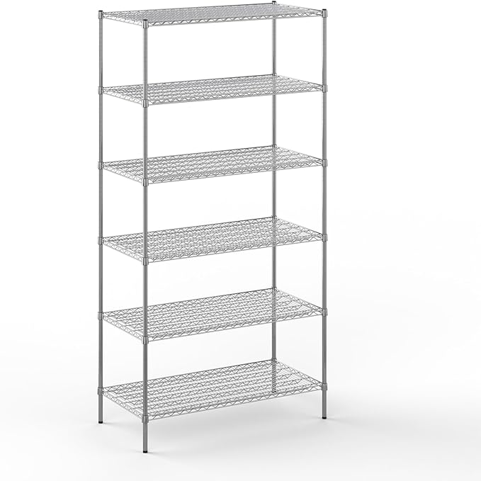 Regal Altair 24" Deep x 48" Wide x 96" Height Wire Shelving Kit | 6-Tier | NSF Commercial Storage Rack Unit