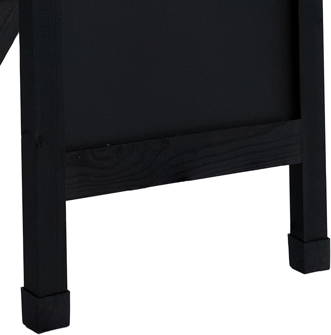 Sunnydaze Magnetic A-Frame Chalkboard Sign - Double-Sided Chalk Sandwich Board Sidewalk Sign - 30" x 20" - Black